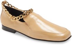 Nick Chain Trim Patent Leather Loafer