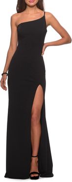 One-Shoulder Jersey Gown