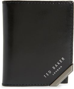 Coral Leather Bifold Wallet - Black