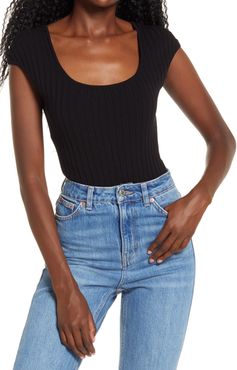 Livy Cap Sleeve Ribbed Bodysuit