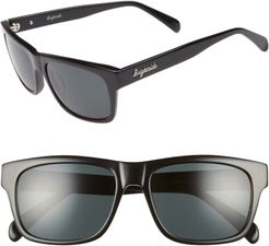 Wilshire 55mm Square Sunglasses - Black/ Grey