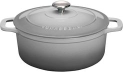 French Home Chasseur French 6.25-Quart Enameled Cast Iron Round Dutch Oven - Celestial Grey at Nordstrom Rack