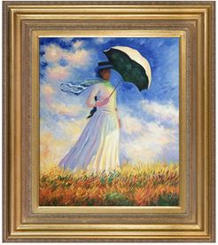 Overstock Art Woman with a Parasol Hand Painted Oil on Canvas - 20" x 24" at Nordstrom Rack