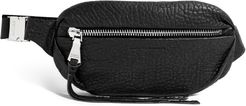 Milan Leather Belt Bag - Black