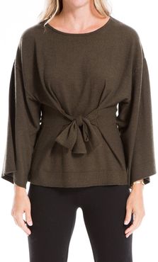 Max Studio Tie Front 3/4 Sleeve Sweater at Nordstrom Rack