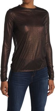 L'AGENCE Tess Metallic Long Sleeve Shirt at Nordstrom Rack