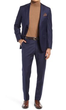 Solid Blue Wool Suit