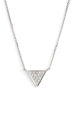 'Emily Sarah' Diamond Triangle Pendant Necklace
