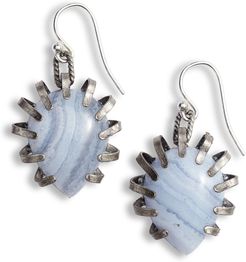 Blue Lace Agate Drop Earrings