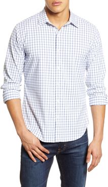 Slim Fit Check Button-Up Performance Shirt