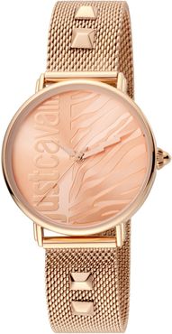 Just Cavalli Women's Analog Quartz Mesh Bracelet Watch, 32mm at Nordstrom Rack