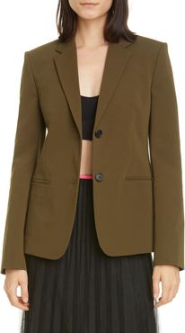 Helmut Lang Shrunken Stretch Cotton Blend Blazer at Nordstrom Rack