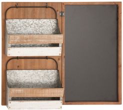 Willow Row Farmhouse Rectangular Fir Wood and Iron Wall Rack with Chalkboard at Nordstrom Rack