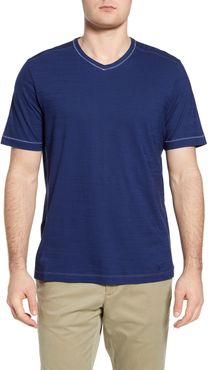 Wave Tropic V-Neck Pima Cotton T-Shirt