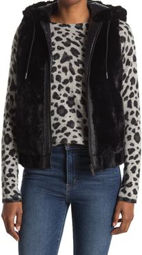 BCBGeneration Faux Fur Hooded Vest at Nordstrom Rack