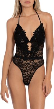 Love Me Do Lace Thong Teddy
