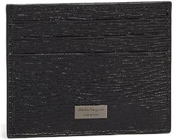 Revival Textured Leather Card Case - Black