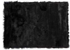 LUXE Faux Fur Hudson 5' X 8' Rectangular Throw - Black at Nordstrom Rack