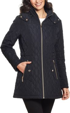 Quilted Jacket With Removable Hood