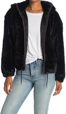 Lucky Brand Faux Fur Hooded Zip Jacket at Nordstrom Rack