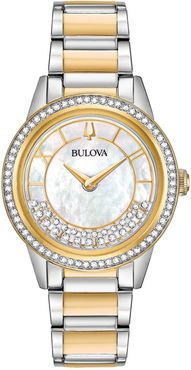 Bulova Women's TurnStyle Swarovski Crystal Bracelet Watch, 33mm at Nordstrom Rack