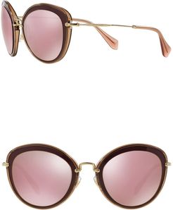 MIU MIU Core Collection Steel 54mm Cat Eye Sunglasses at Nordstrom Rack