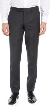 Jerome Flat Front Solid Wool Trousers