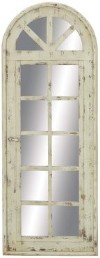 Willow Row Tall Wooden Arched Window Frame Wall Mirror With Antique White Finish - 20" x 53" at Nordstrom Rack