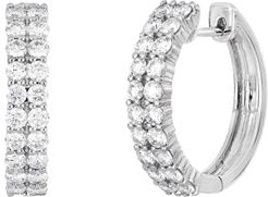 Liora Double Row Diamond Hoop Earrings (Nordstrom Exclusive)