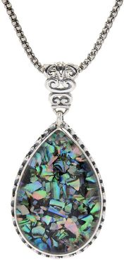 Samuel B Jewelry Sterling Silver & 18K Gold Abalone Doublet Necklace at Nordstrom Rack