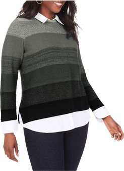 Plus Size Women's Foxcroft Sanders Layered Sweater