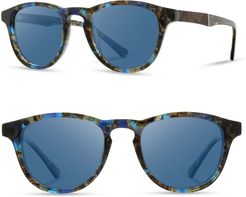 'Francis' 49mm Sunglasses - Blue Nebula/ Elm/ Blue