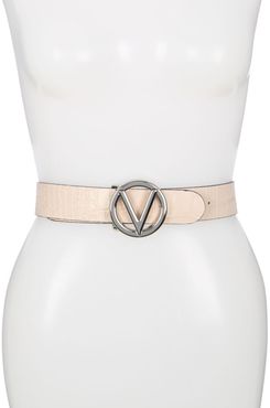 MARIO VALENTINO Giusy Croc Embossed Leather Strap Belt - Small at Nordstrom Rack