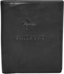Leather Passport Case - Black