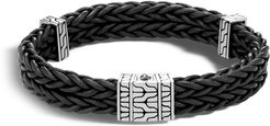 JOHN HARDY Men's Sterling Silver Classic Chain Heritage Double Chain Leather Bracelet at Nordstrom Rack