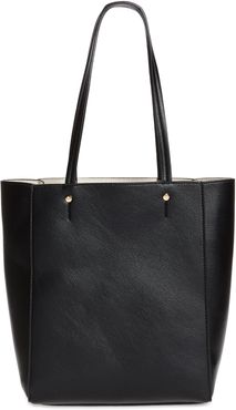 Nicky North/south Vegan Leather Tote - Black