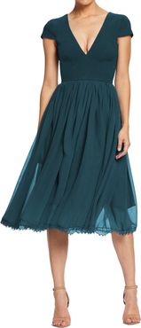 Corey Chiffon Fit & Flare Cocktail Dress