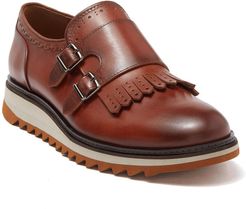 MORAL CODE Broome Leather Fringe Double Monk Strap Loafer at Nordstrom Rack