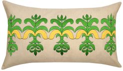 DIVINE HOME Embroidered Bea Lumbar Throw Pillow - 24"x14" at Nordstrom Rack