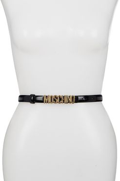 MOSCHINO Leather Logo Belt at Nordstrom Rack