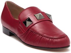 Valentino Ruched Leather Loafer at Nordstrom Rack