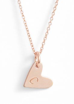 Initial Heart Pendant Necklace