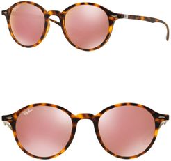 Ray-Ban Phantos Tech Liteforce 50mm Round Sunglasses at Nordstrom Rack