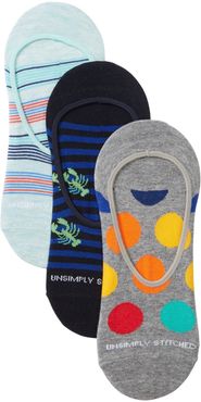 Unsimply Stitched Printed No Show Socks - Pack of 3 at Nordstrom Rack