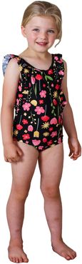 Girl's Tiny Tribe Kids' Floral Frill One-Piece Swimsuit