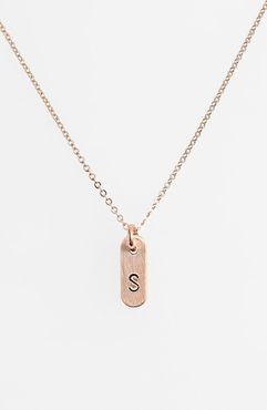 'Mini Initial' 14K-Gold Fill Bar Necklace