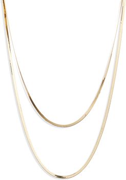 Liquid Gold Double Layered Necklace