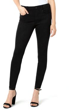 Gia Glider Faux Suede Skinny Pants
