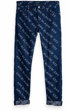 Scotch & Soda Ralston Indigo Jacquard Regular Slim Fit Jeans at Nordstrom Rack