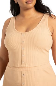 Plus Size Women's Eloquii Crop Rib Tank